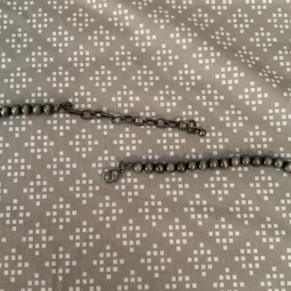 Silver Tassel Necklace Adjustable Length - Picture 3 of 5